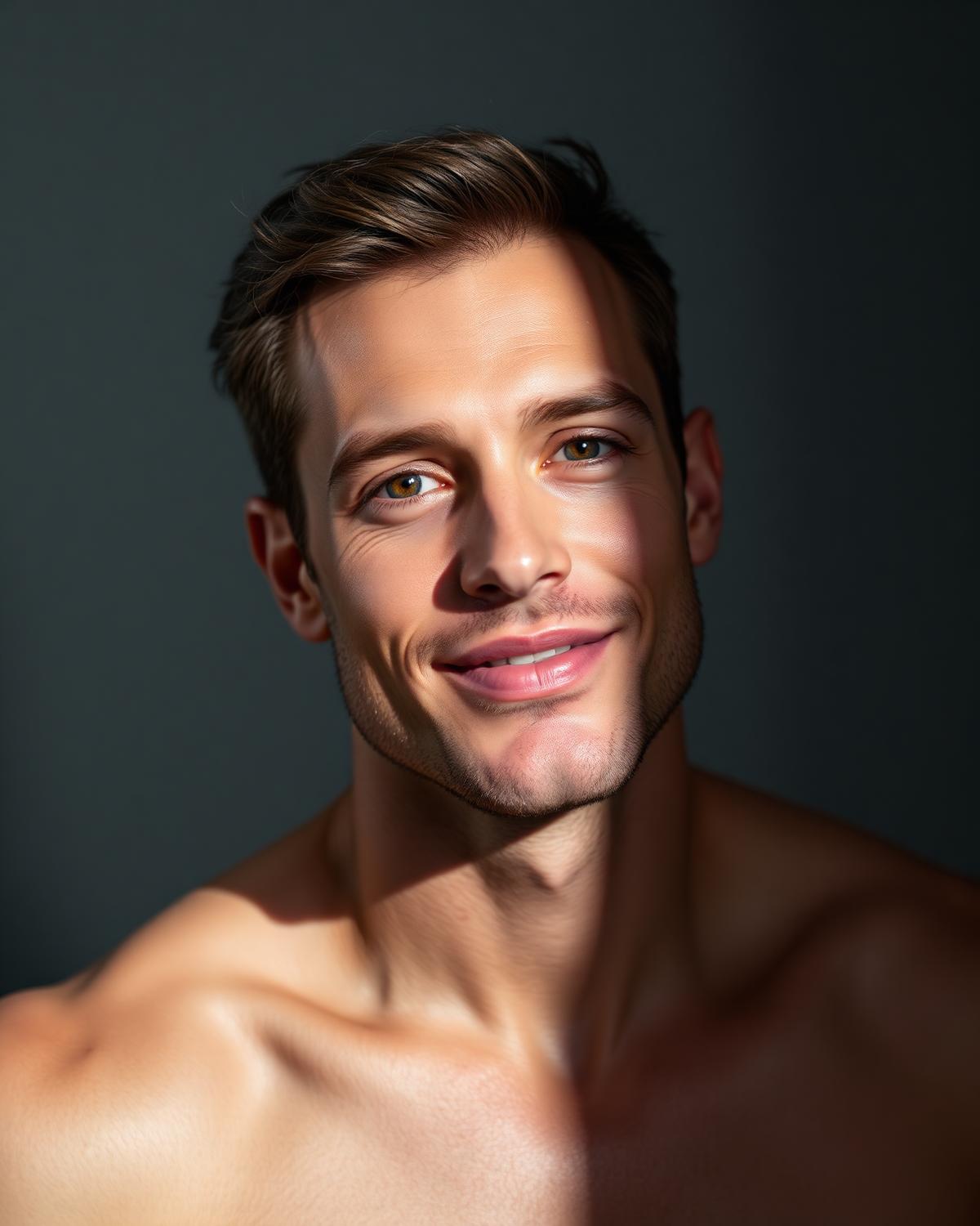 Confident man with fresh skin